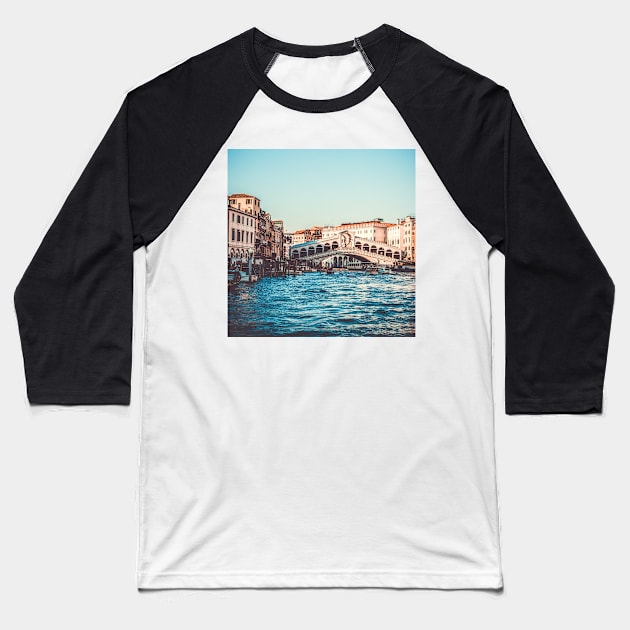 Rialto Bridge Baseball T-Shirt by ArtoTee